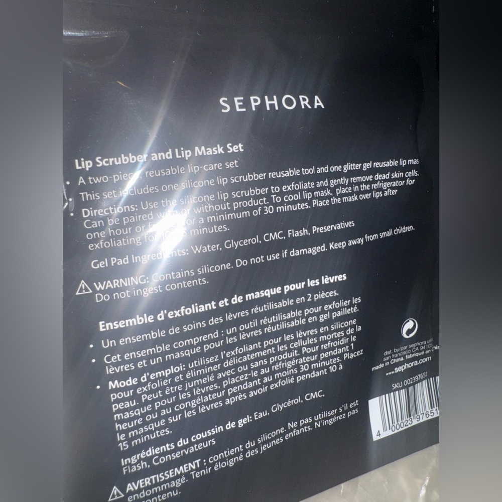 NEW Sephora Lip Scrub Set + Black Swivel Mirror - Picture 6 of 8